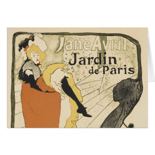 Art Nouveau Dancer Jane Avril von Toulouse Lautrec (Vorderseite (Horizontal))