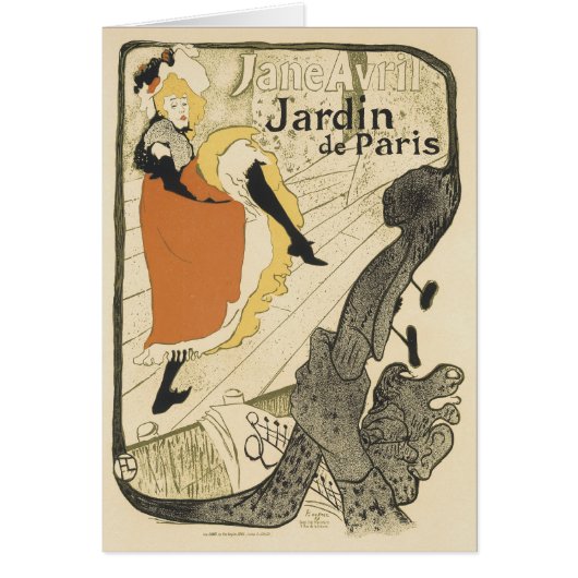 Art Nouveau Dancer Jane Avril von Toulouse Lautrec (Vorne)