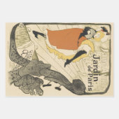 Art Nouveau Dancer Jane Avril von Toulouse Lautrec Geschenkpapier Set (Vorderseite)