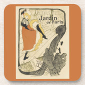 Art Nouveau Dancer Jane Avril von Toulouse Lautrec Getränkeuntersetzer (Vorderseite)