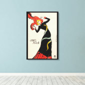 Art Nouveau Dancer Jane Avril von Toulouse Lautrec Leinwanddruck (Insitu (Holzboden))