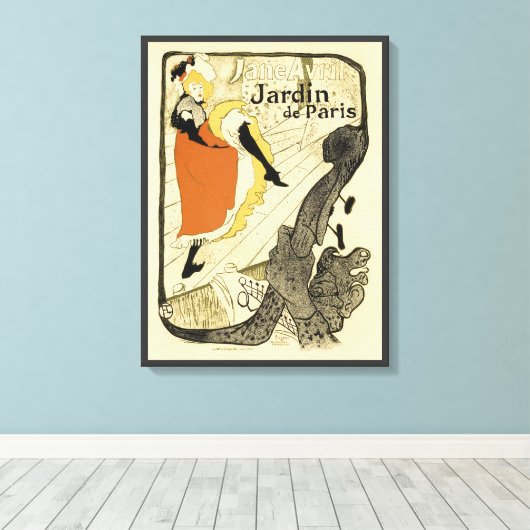 Art Nouveau Dancer Jane Avril von Toulouse Lautrec Leinwanddruck (Insitu (Holzboden))