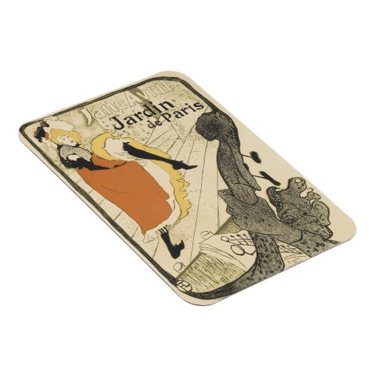 Art Nouveau Dancer Jane Avril von Toulouse Lautrec Magnet (Rechte Seite)