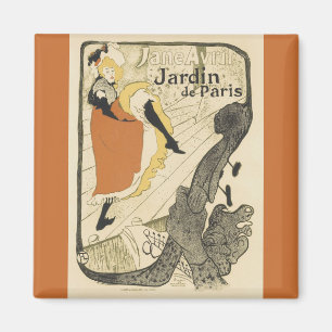 Art Nouveau Dancer Jane Avril von Toulouse Lautrec Magnet