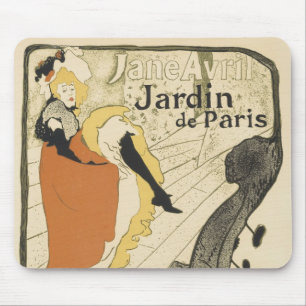 Art Nouveau Dancer Jane Avril von Toulouse Lautrec Mousepad