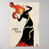 Art Nouveau Dancer Jane Avril von Toulouse Lautrec Poster (Vorne)