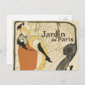 Art Nouveau Dancer Jane Avril von Toulouse Lautrec Postkarte (Vorne/Hinten)