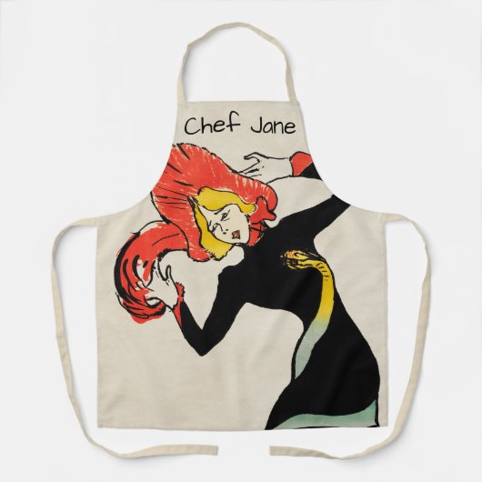 Art Nouveau Dancer Jane Avril von Toulouse Lautrec Schürze (Vorderseite)