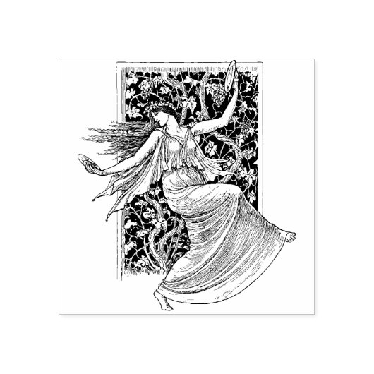 Art Nouveau Dancer Rubber Briefmarke Gummistempel (Prägung)
