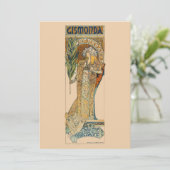 Art Nouveau Dankeskarte (Stehend Vorderseite)