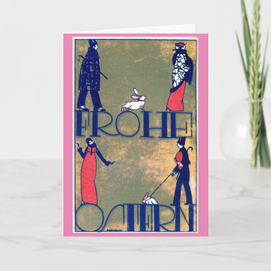 Art Nouveau Dankeskarte (Vorderseite)