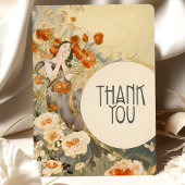 Art Nouveau Danky Card Poppy Red Einladung