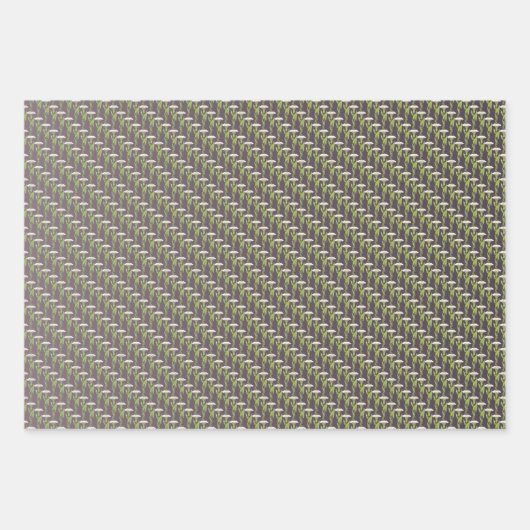 Art Nouveau dark Ipomoea Tapete Geschenkpapier Set (Vorderseite)