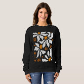 Art Nouveau Deko Blume Boho Wildblumen Blumenstrau Sweatshirt (Vorne ganz)