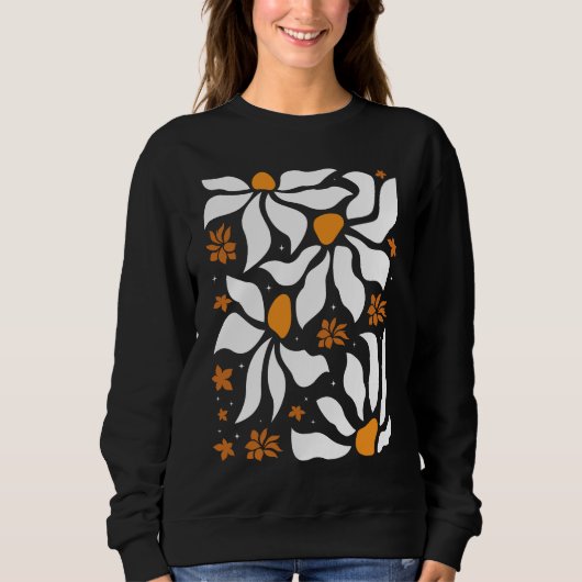 Art Nouveau Deko Blume Boho Wildblumen Blumenstrau Sweatshirt (Vorderseite)