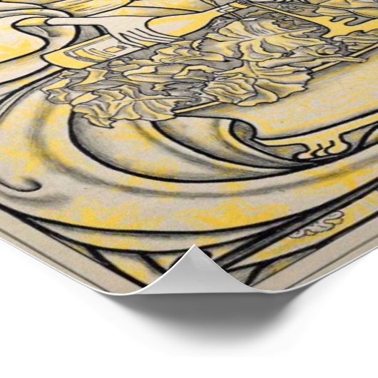 Art Nouveau Delftsche Slaolie Delft Salat Öl Poster (Ecke)