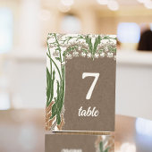 Art Nouveau Delicate Snowdrops Tischnummer