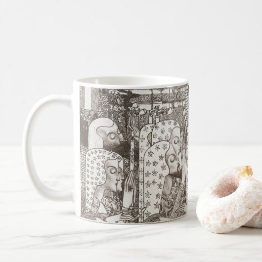 Art Nouveau Delighted Gouda Jan Toorop Kaffeetasse (Mit Donut)
