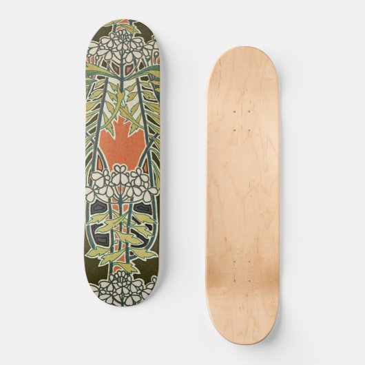 Art Nouveau Design #3 @ VictoriaShaylee Skateboard (Vorderseite)