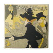 Art Nouveau, Divan Japonais von Toulouse Lautrec Fliese (Vorderseite)