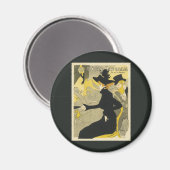 Art Nouveau, Divan Japonais von Toulouse Lautrec Magnet (Vorderseite/Rückseite)