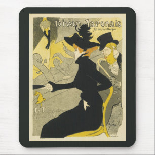 Art Nouveau, Divan Japonais von Toulouse Lautrec Mousepad