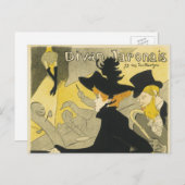 Art Nouveau, Divan Japonais von Toulouse Lautrec Postkarte (Vorne/Hinten)