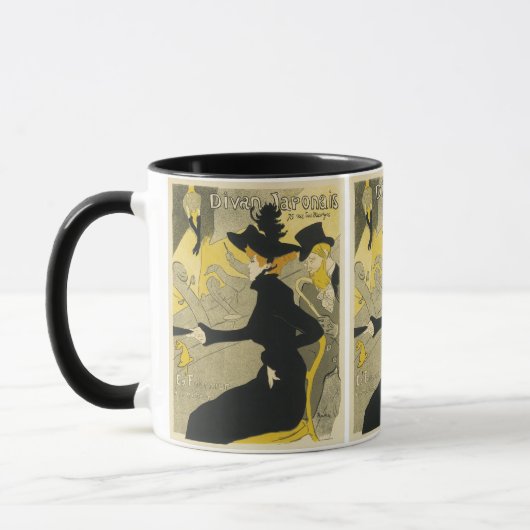 Art Nouveau, Divan Japonais von Toulouse Lautrec Tasse (Links)