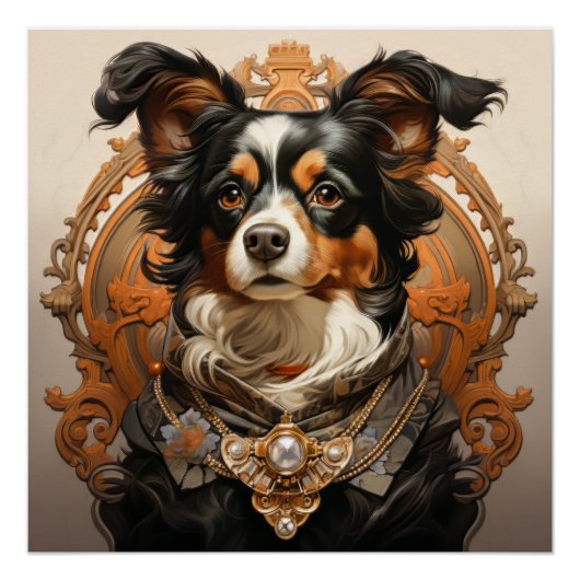 Art Nouveau Dog Poster (Vorderseite)