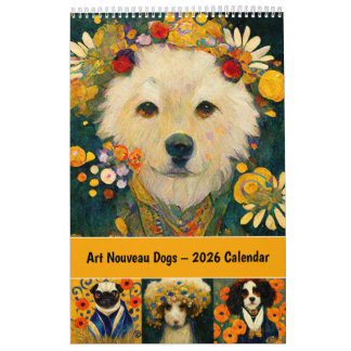 Art Nouveau Dogs – 2026 Calendar Kalender