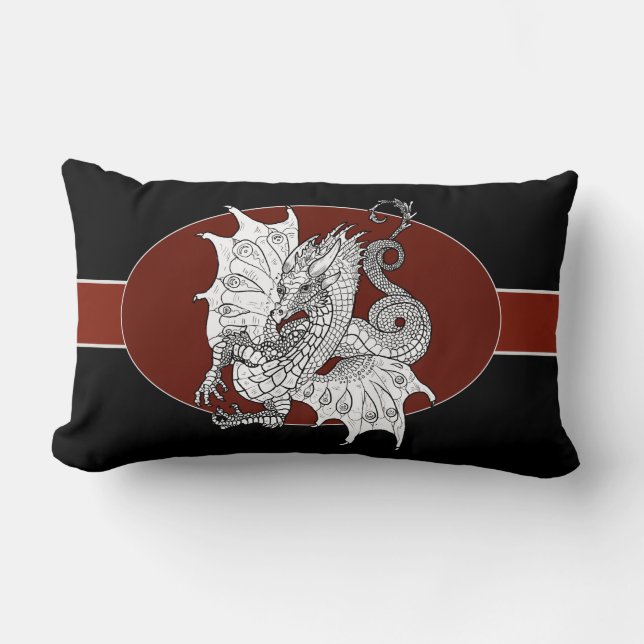 Art Nouveau Dragon Lendenkissen (Vorderseite)