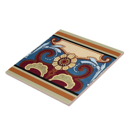 Art Nouveau Dragonflies & Blume Frieze Fliese (Seite)