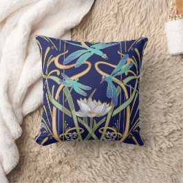 Art Nouveau Dragonflies Pattern Kissen