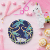 Art Nouveau Dragonflies Pattern Pappteller (Party)