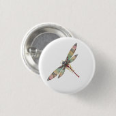 Art Nouveau Dragonfly Button (Vorne & Hinten)