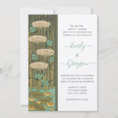 Art Nouveau Dragonfly dunkler Schriftart RGB HexCo Einladung (Vorderseite)