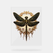 Art Nouveau Dragonfly Elegant Steampunk Acrylschild (Vorderseite)