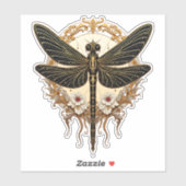 Art Nouveau Dragonfly Elegant Steampunk Aufkleber (Blatt)