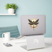 Art Nouveau Dragonfly Elegant Steampunk Aufkleber (Laptop auf Schreibtisch)