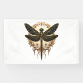 Art Nouveau Dragonfly Elegant Steampunk Banner (Horizontal)