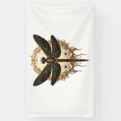 Art Nouveau Dragonfly Elegant Steampunk Banner (Vertikal)