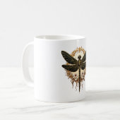 Art Nouveau Dragonfly Elegant Steampunk Kaffeetasse (Vorderseite Links)