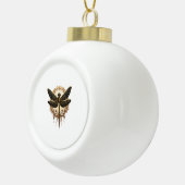 Art Nouveau Dragonfly Elegant Steampunk Keramik Kugel-Ornament (Rechts)