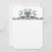 Art Nouveau Dragonfly Pale Mint Wedding Einladung (Rückseite)