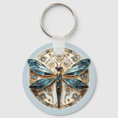 Art Nouveau Dragonfly Sapphires Schlüsselanhänger (Vorderseite)