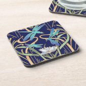 Art Nouveau Dragonfys Getränkeuntersetzer (Linke Seite)