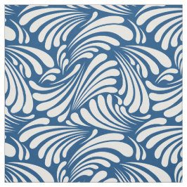 Art Nouveau Dunkelblau Stoff