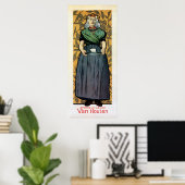 Art Nouveau Dutch Schokolade und vertikale Banner Poster (Heimbüro)