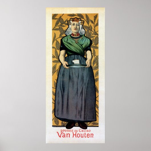 Art Nouveau Dutch Schokolade und vertikale Banner Poster (Vorne)