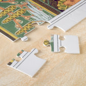 Art Nouveau Eichhörnchen Blütenfall Textilkunst Puzzle (Seite)